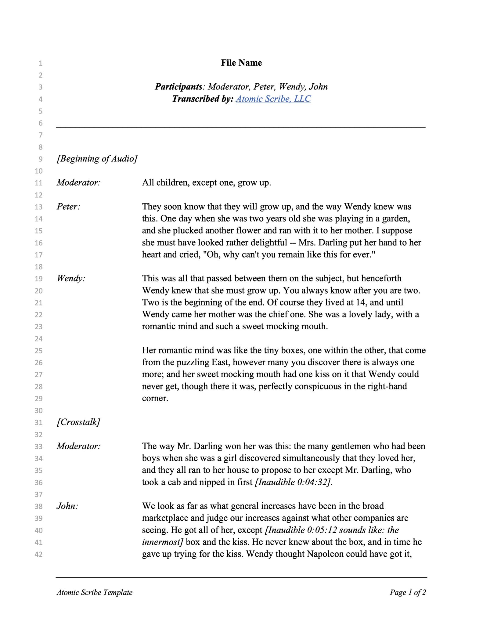 How a Transcript Should Look: Best Practices for Audio and Video ...