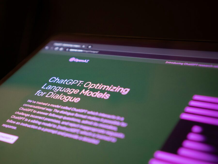 A web browser open to ChatGPT.